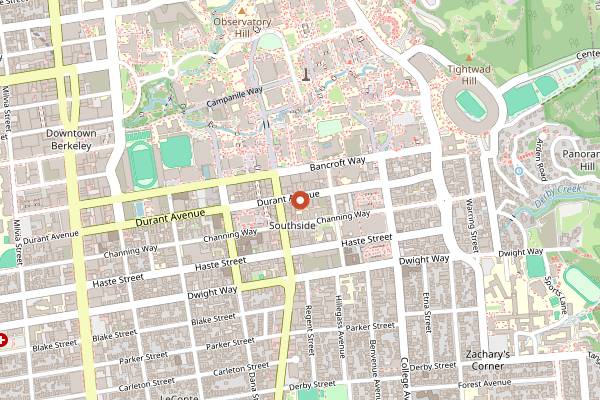Map showing Tap Haus in Berkeley