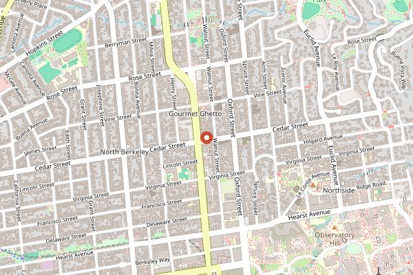Map showing Gregoire in Berkeley