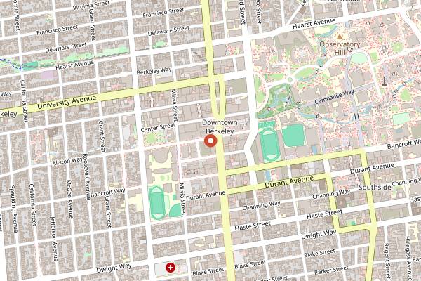 Map showing Asha Tea House in Berkeley
