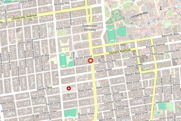 Map showing La Note in Berkeley