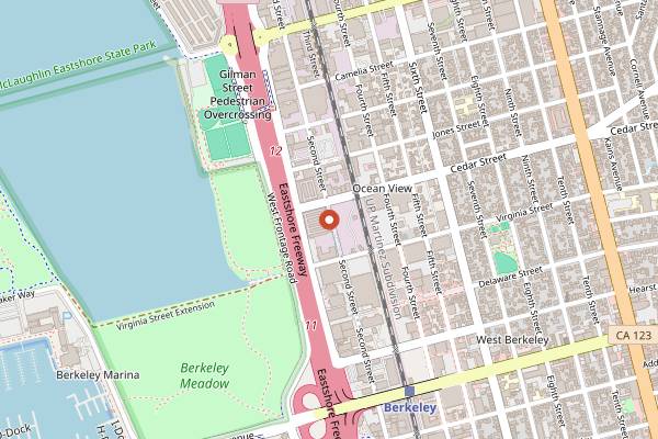Map showing Urban Legend Cellars in Berkeley
