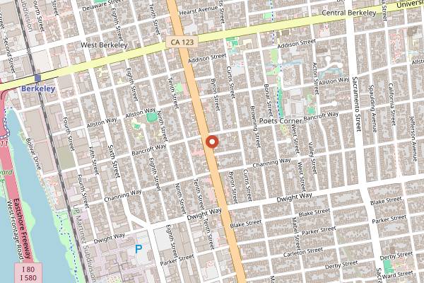 Map showing Afghan Burrito in Berkeley