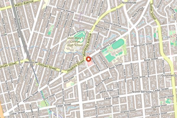Map showing Gioia Pizzeria in Berkeley