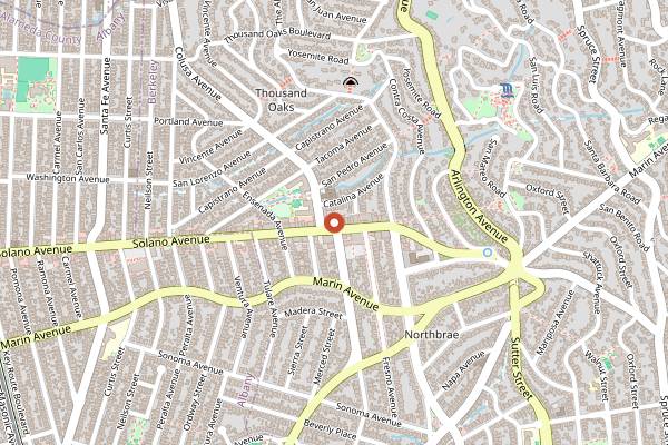 Map showing Pizza Twist in Berkeley