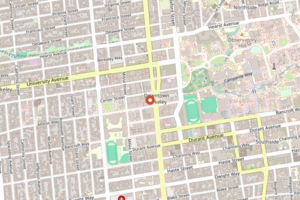 Map showing Sliver Pizzeria in Berkeley