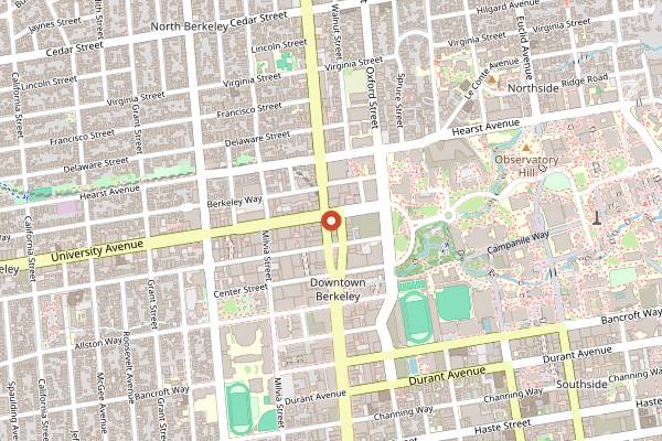 Map showing Equator Coffees (Berkeley Cafe) in Berkeley