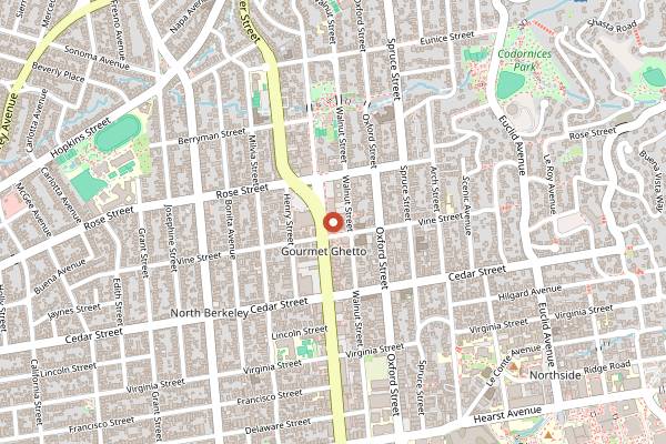Map showing Saul's Restaurant and Deli in Berkeley