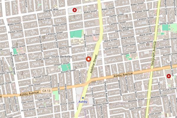 Map showing Berkeley Bowl in Berkeley