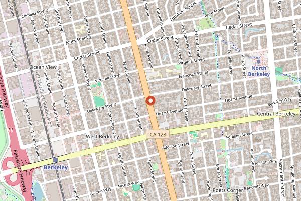 Map showing Albatross Pub in Berkeley