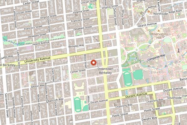 Map showing Freight and Salvage Coffeehouse in Berkeley