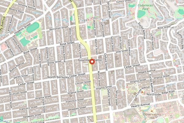 Map showing Bar Panisse in Berkeley