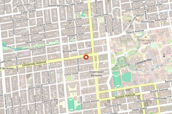 Map showing Berkeley Social Club in Berkeley