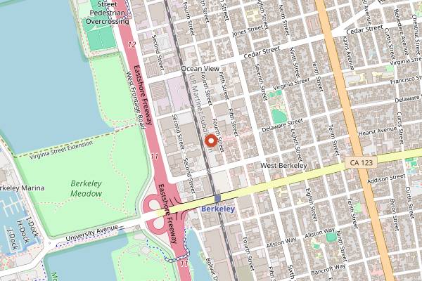 Map showing Tacubaya in Berkeley