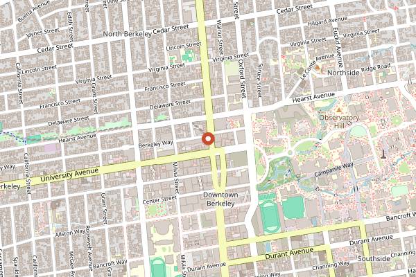 Map showing Tane Vegan Izakaya in Berkeley