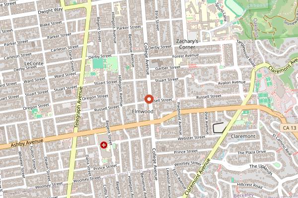 Map showing Book Society in Berkeley