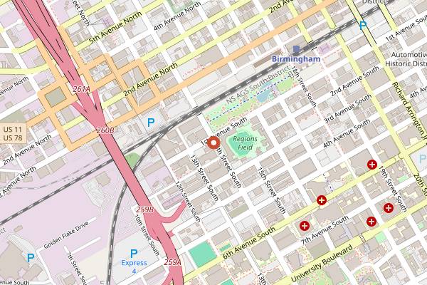 Map showing Good People Brewing Taproom in Birmingham