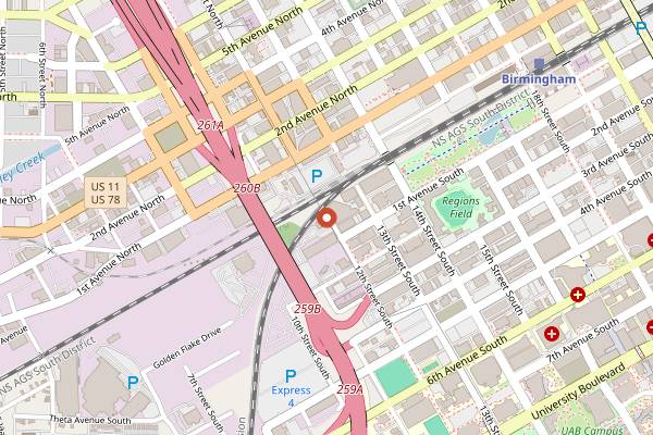 Map showing Monday Night Brewing Social Club in Birmingham