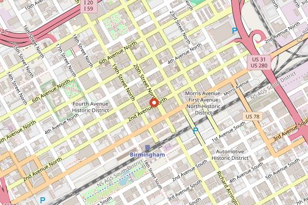 Map showing Paramount in Birmingham