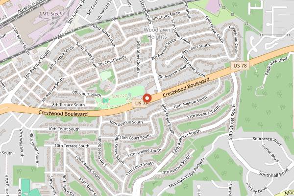 Map showing True Story Brewing Company in Birmingham