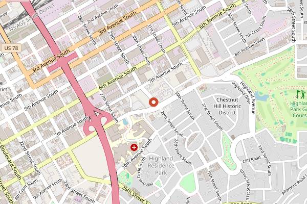 Map showing Five Bar in Birmingham
