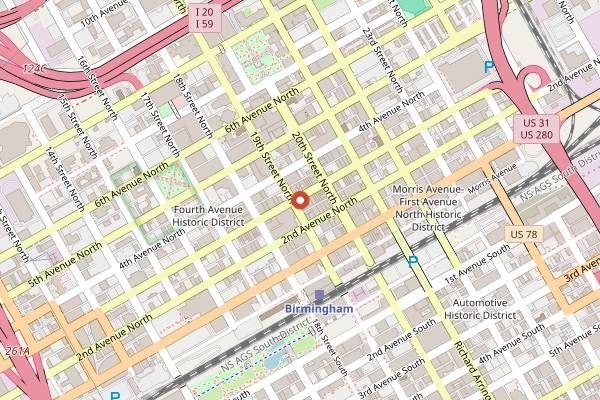 Map showing Carrigan's Public House in Birmingham