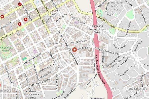 Map showing Rojo in Birmingham