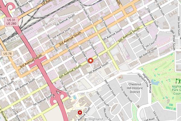 Map showing Domestique Coffee in Birmingham