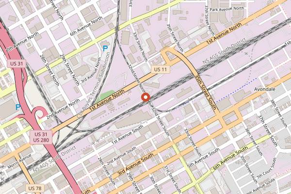 Map showing Festa Italiana Birmingham in Birmingham