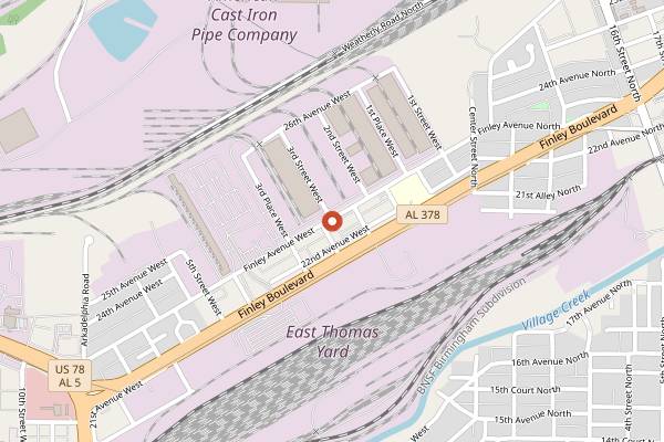Map showing Niki's West in Birmingham