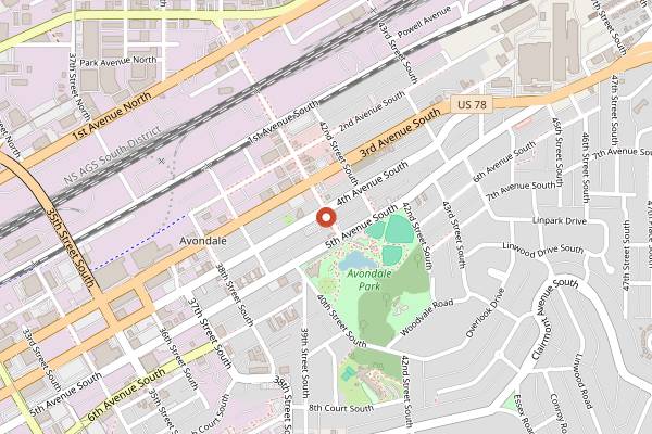 Map showing The Marble Ring in Birmingham