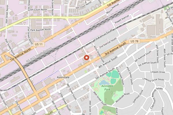 Map showing Saturn in Birmingham