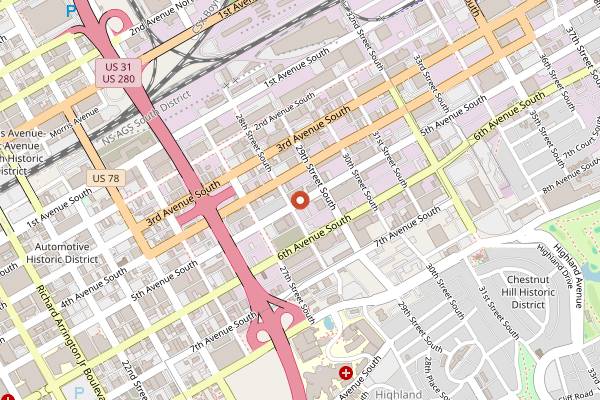 Map showing Automatic Seafood and Oysters in Birmingham