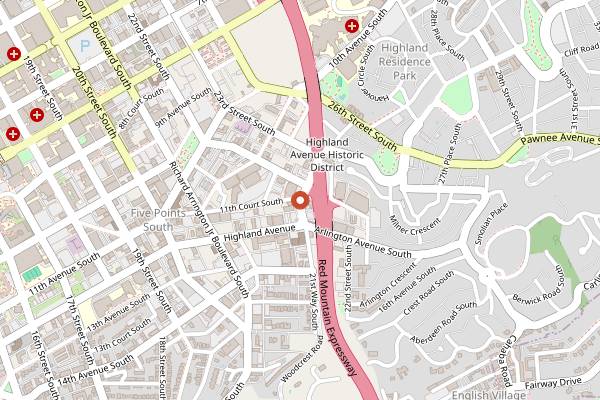 Map showing Galley and Garden in Birmingham