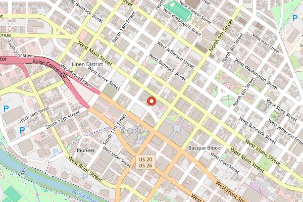 Map showing Neckar Coffee Bakery in Boise