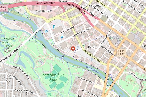 Map showing Payette Brewing Beer Garden in Boise