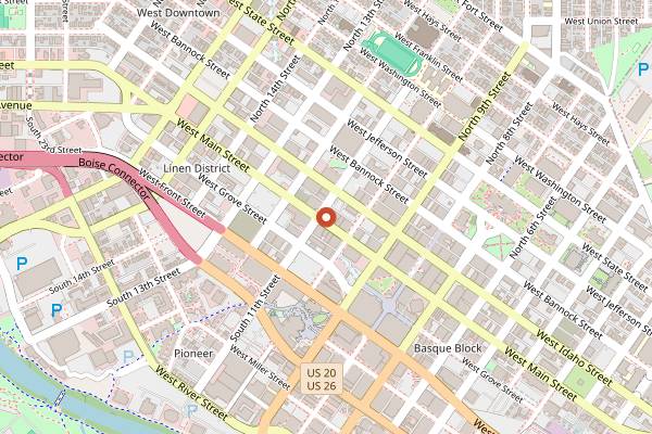 Map showing Barbarian Brewing Downtown in Boise