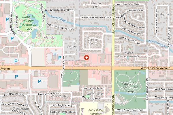 Map showing Sockeye Grill and Brewery in Boise