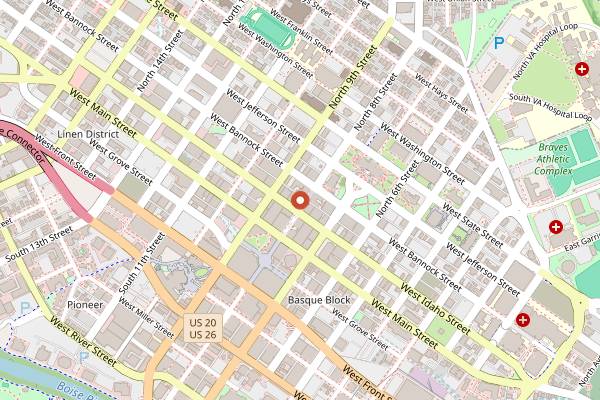 Map showing Pie Hole in Boise