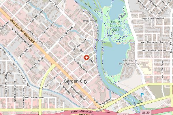 Map showing Push and Pour in Boise