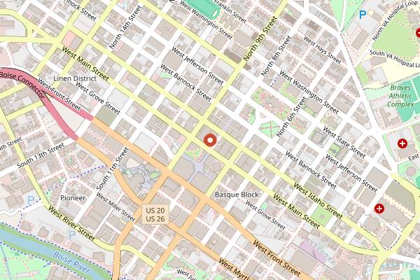 Map showing Season and Taste Cooking School in Boise