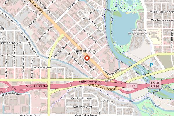 Map showing Flourish Bakery in Boise