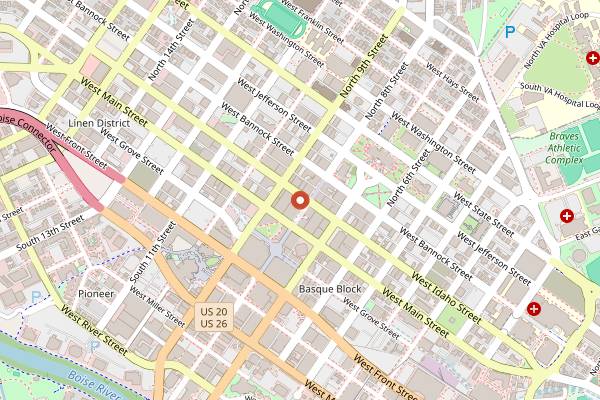 Map showing Alavita in Boise