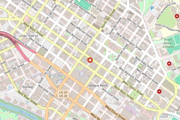 Map showing Fork in Boise