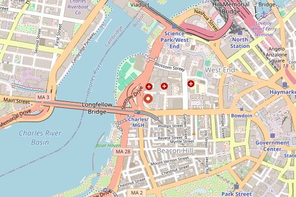 Map showing Alibi in Boston