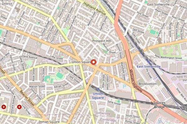 Map showing Backbar in Boston
