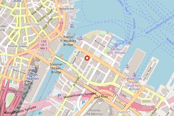 Map showing Trillium Brewing Fort Point in Boston