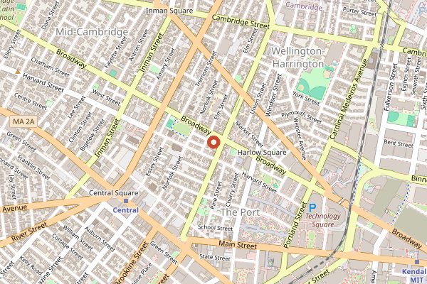 Map showing Lamplighter Brewing Co. Broadway in Boston