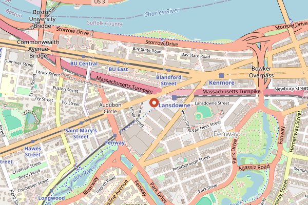 Map showing Eastern Standard in Boston