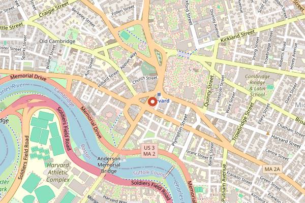 Map showing Life Alive Organic Cafe Harvard Square in Boston