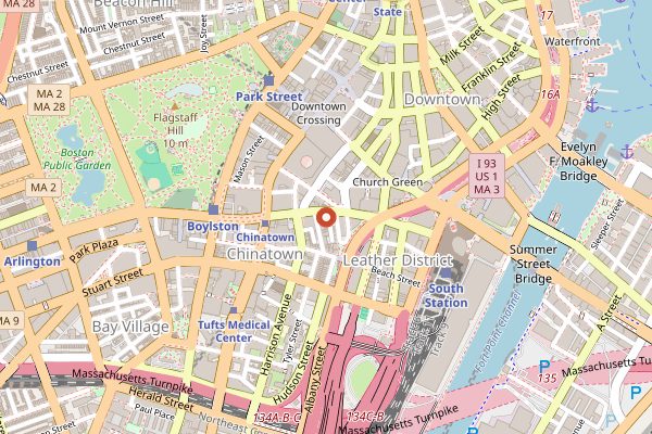 Map showing Hei La Moon in Boston